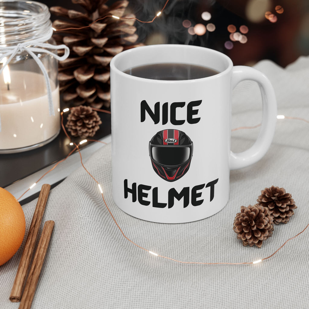 Nice Helmet Funny Mug Cheeky Wordplay Prank Gift Novelty Coffee Cup