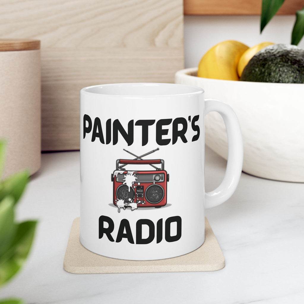 Painters Radio Funny Mug Cheeky Wordplay Prank Gift Novelty Coffee Cup