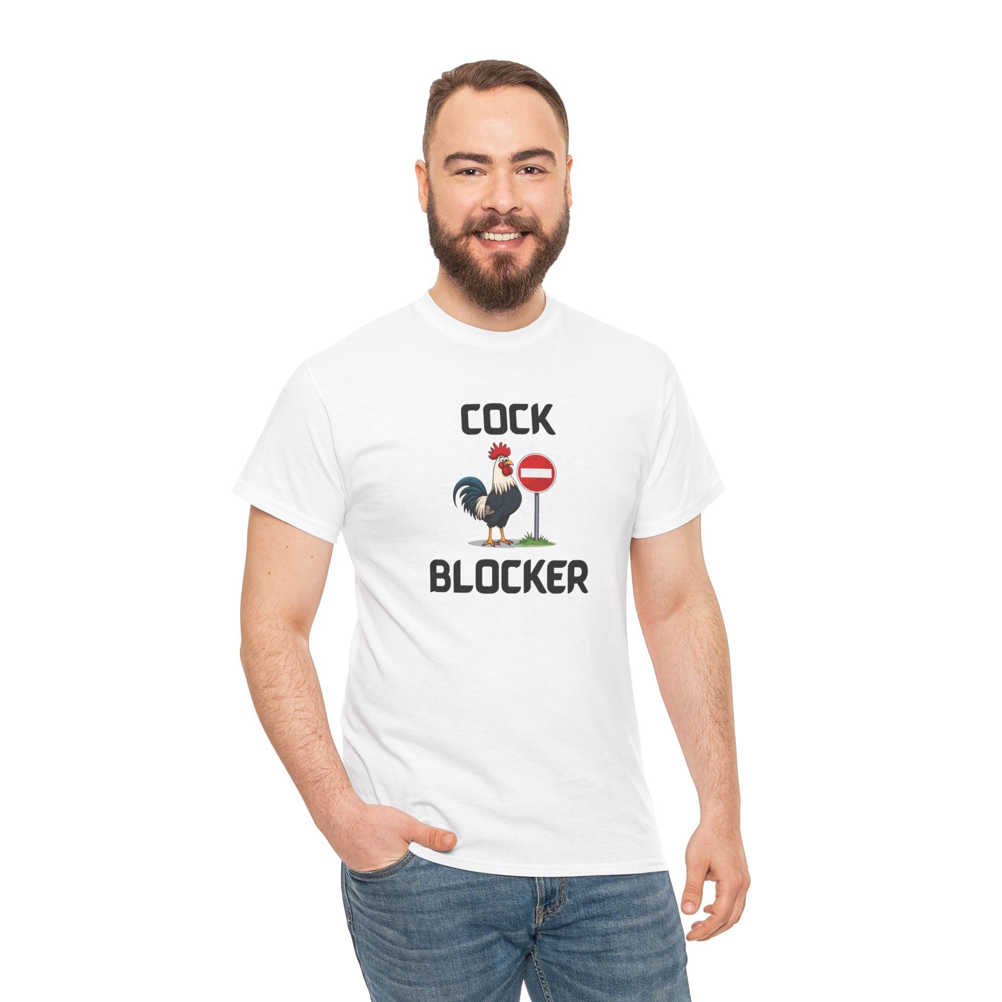 Cock Blocker T-Shirt – Funny Novelty Tee with Cheeky Humour