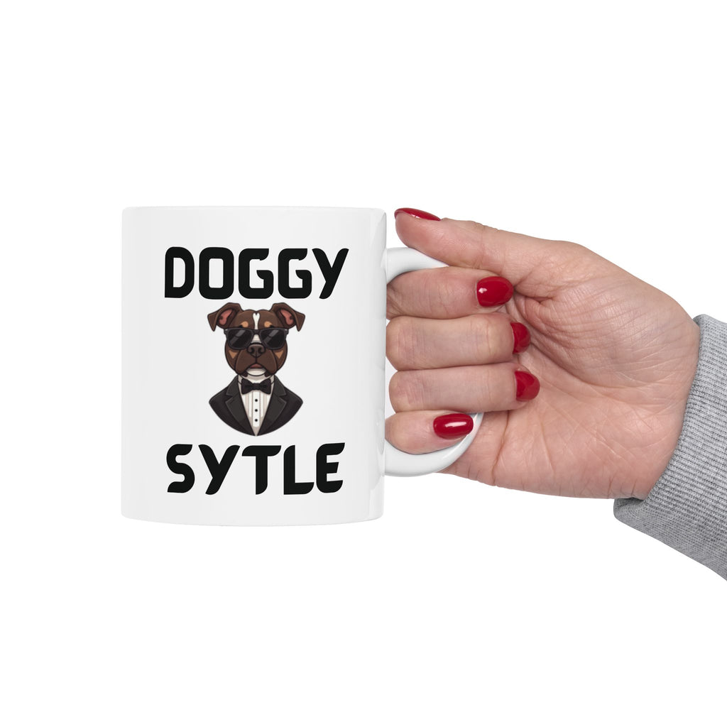 Doggy Style Funny Mug Cheeky Wordplay Prank Gift Dog Lover Novelty Coffee Cup