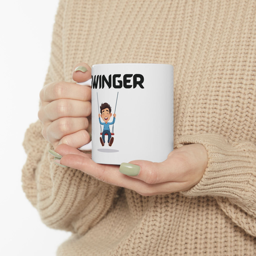 Swinger Funny Mug Cheeky Wordplay Prank Gift Novelty Coffee Cup