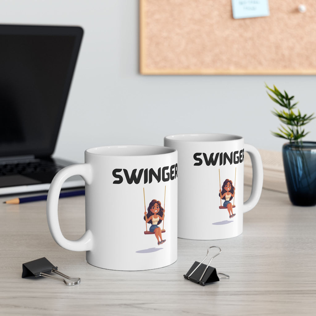 Swinger Funny Mug Cheeky Wordplay Prank Gift Novelty Coffee Cup