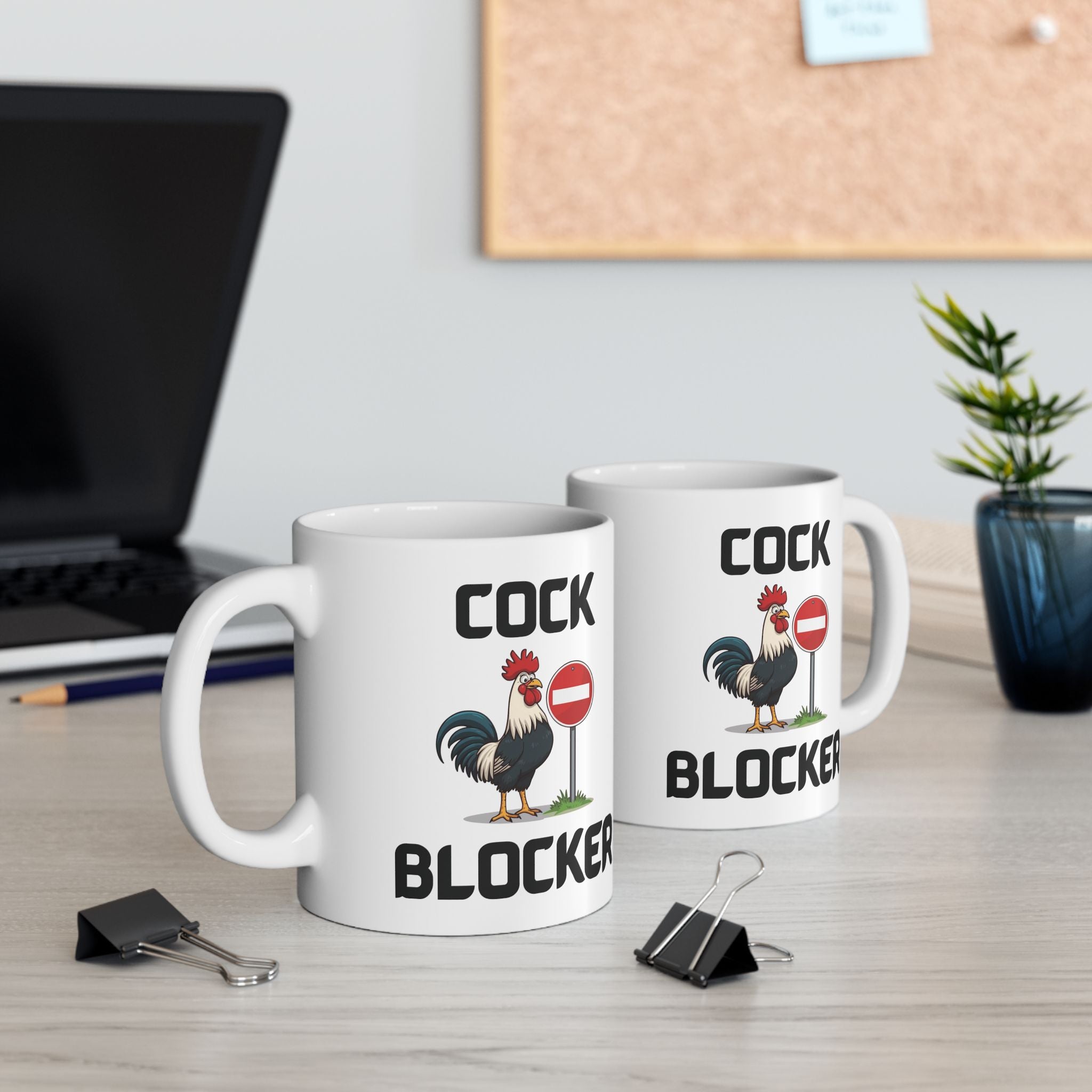 Cock Blocker Funny Mug Cheeky Slang Prank Gift Novelty Coffee Cup