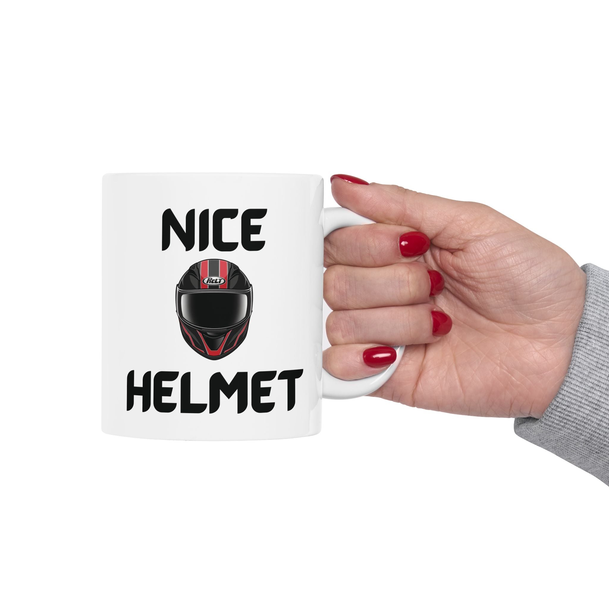 Nice Helmet Funny Mug Cheeky Wordplay Prank Gift Novelty Coffee Cup