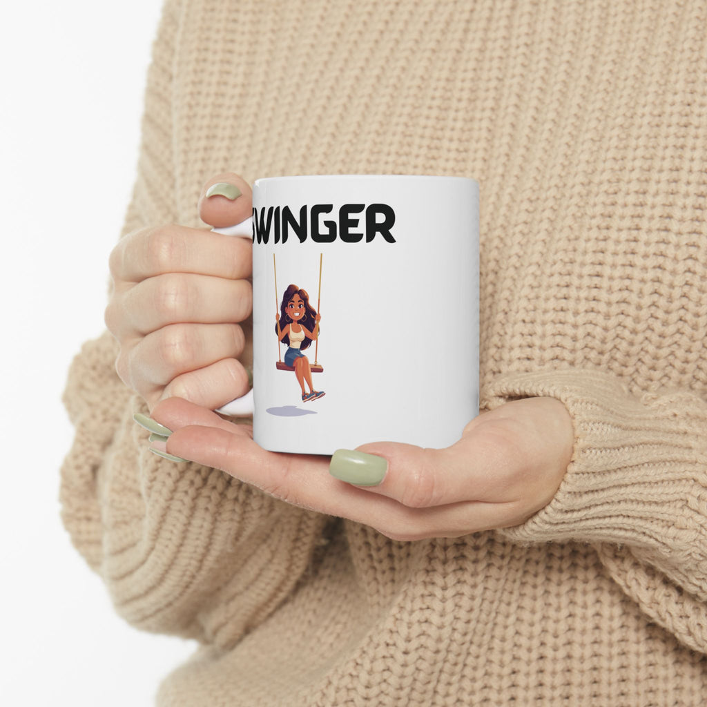 Swinger Funny Mug Cheeky Wordplay Prank Gift Novelty Coffee Cup