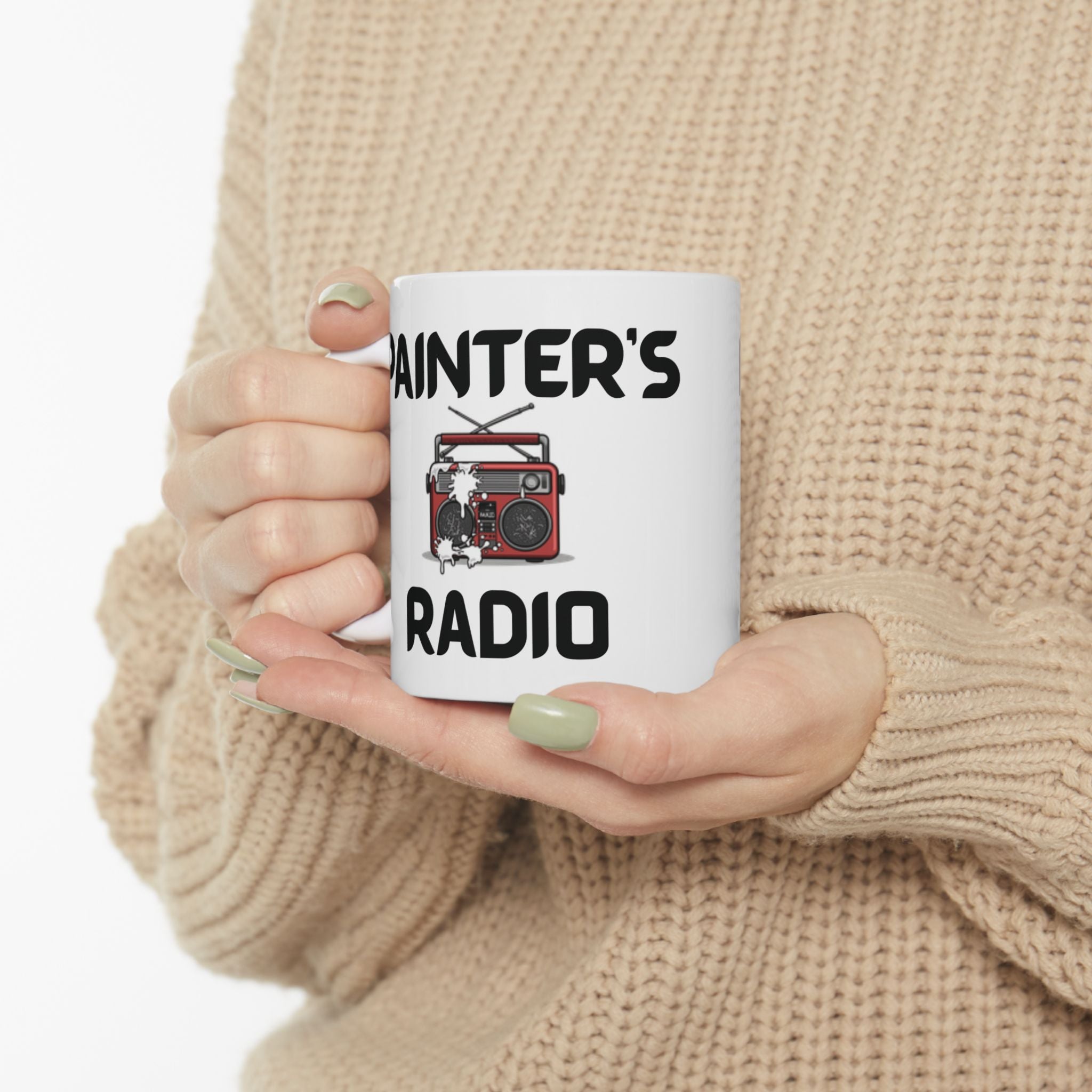 Painters Radio Funny Mug Cheeky Wordplay Prank Gift Novelty Coffee Cup