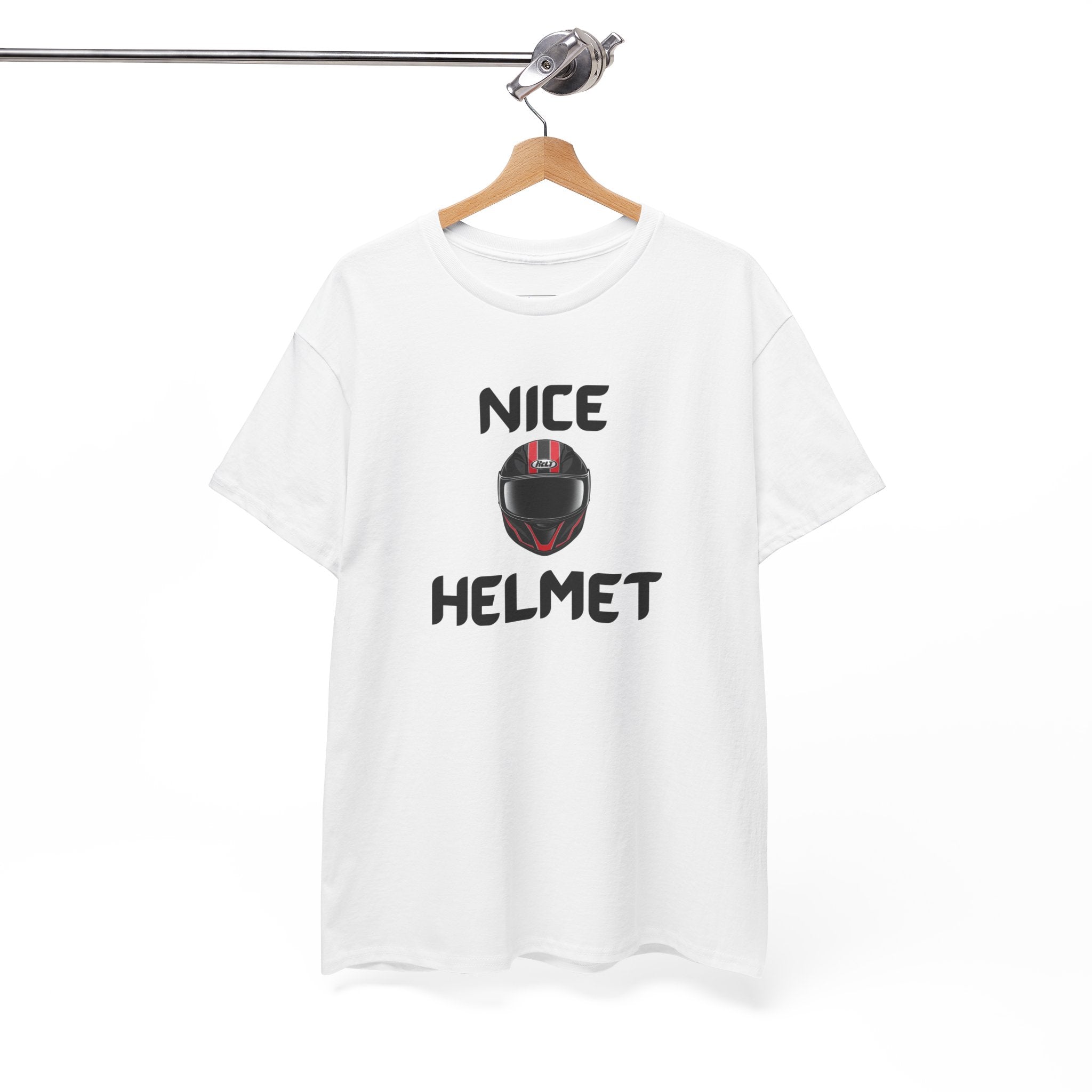 Nice Helmet T-Shirt – Funny Novelty Tee with Cheeky Wordplay