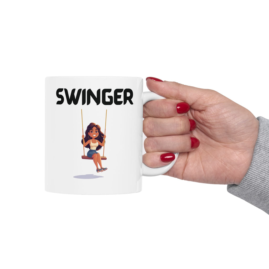 Swinger Funny Mug Cheeky Wordplay Prank Gift Novelty Coffee Cup