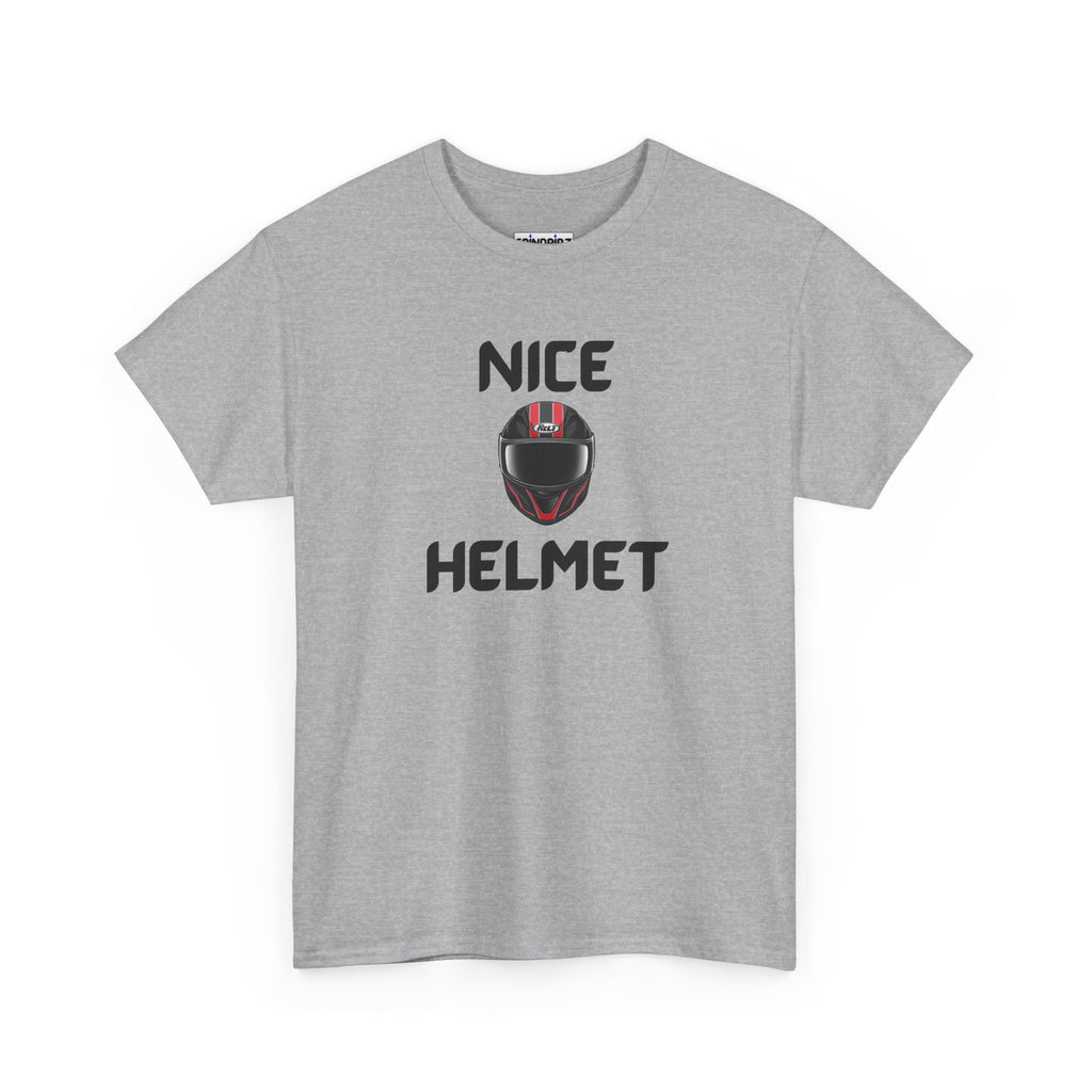 Nice Helmet T-Shirt – Funny Novelty Tee with Cheeky Wordplay