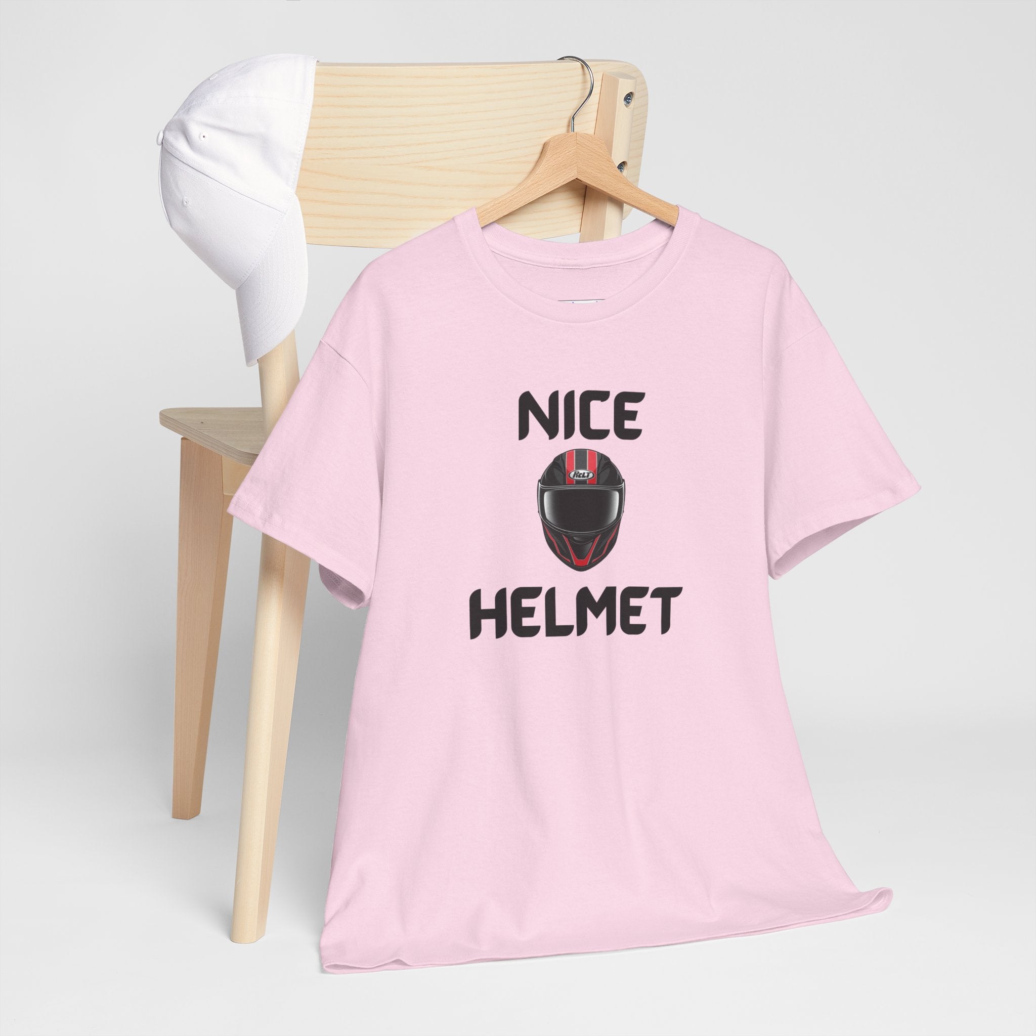 Nice Helmet T-Shirt – Funny Novelty Tee with Cheeky Wordplay