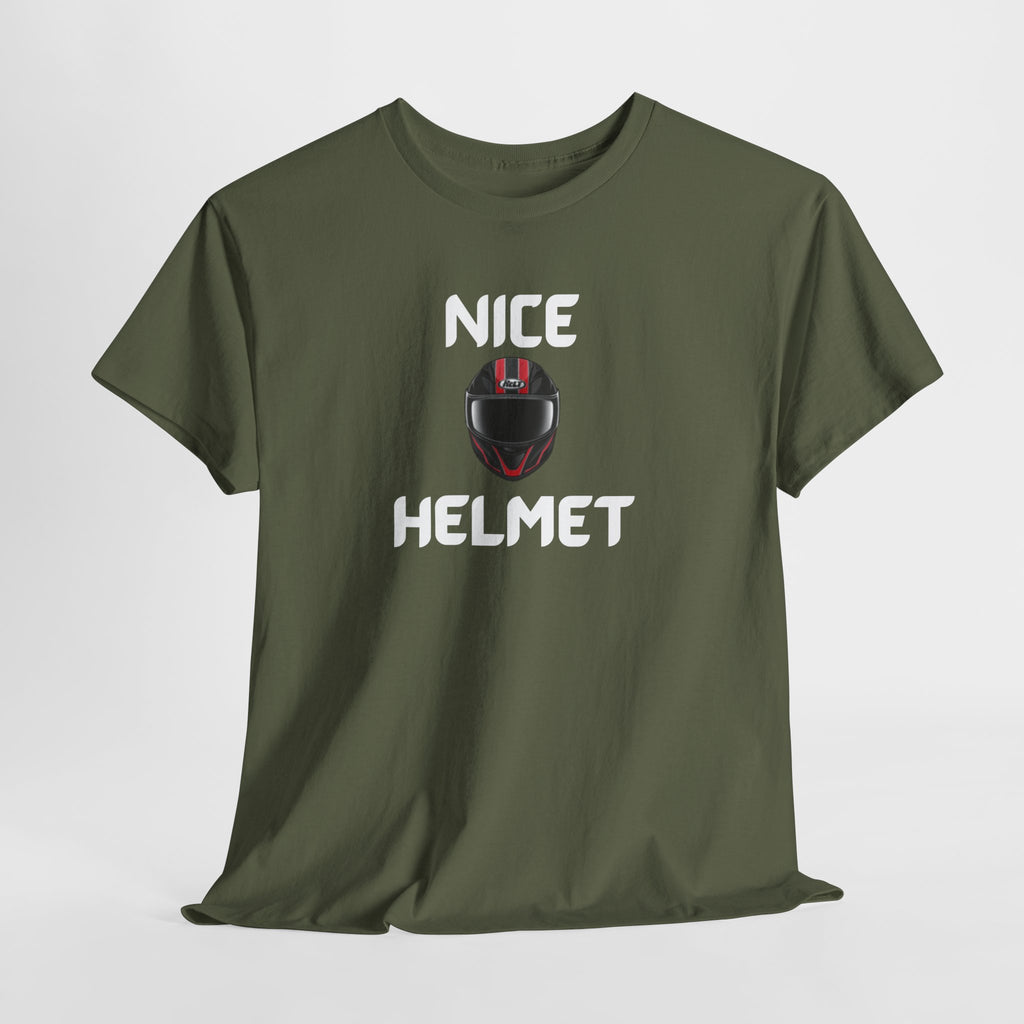 Nice Helmet T-Shirt – Funny Novelty Tee with Cheeky Wordplay