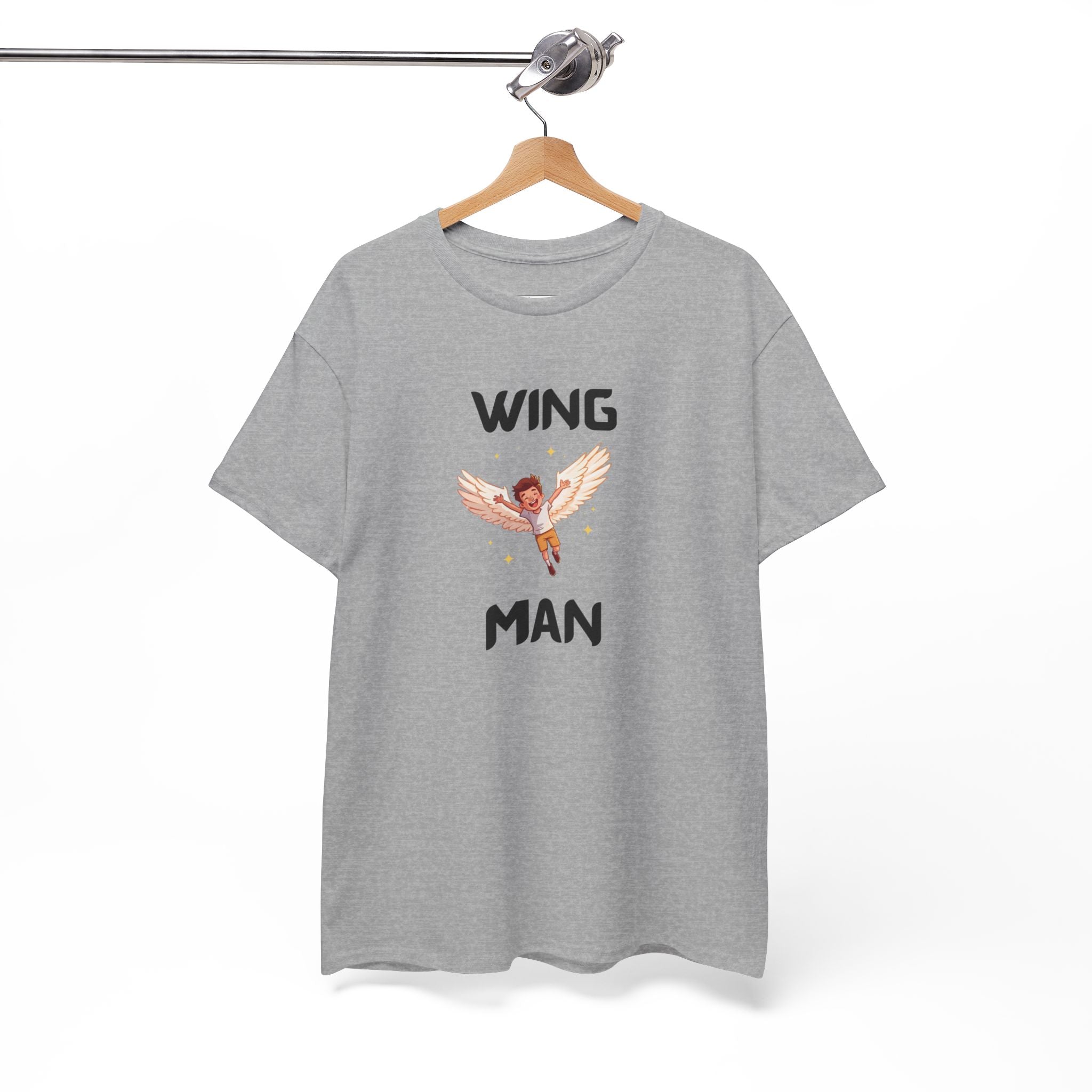 Wing Man T-Shirt – Funny Novelty Tee for Stag Do’s, Prank Gifts & Nights Out