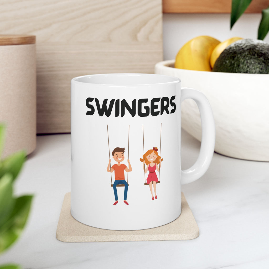 Swingers Funny Mug Cheeky Wordplay Prank Gift Novelty Coffee Cup