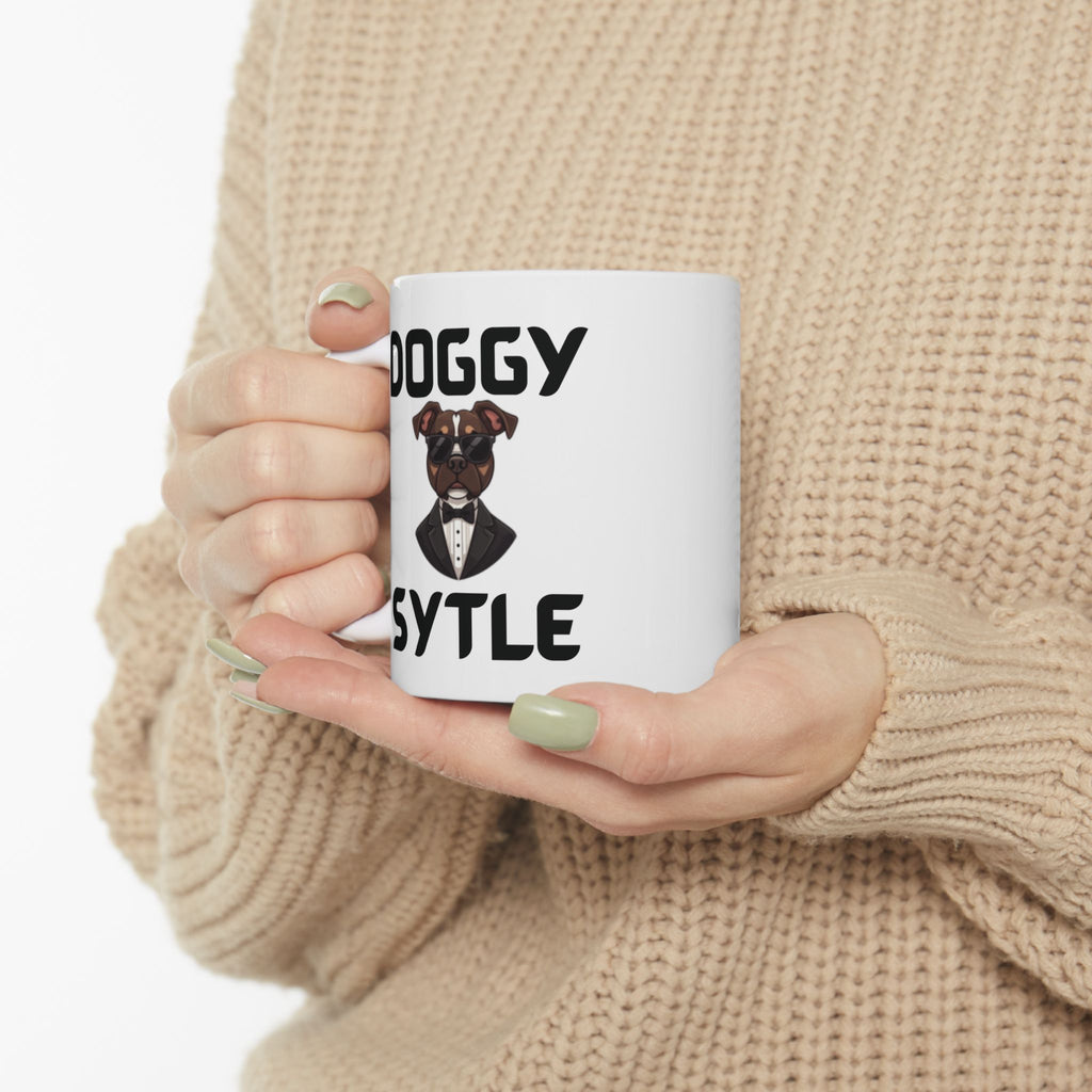 Doggy Style Funny Mug Cheeky Wordplay Prank Gift Dog Lover Novelty Coffee Cup