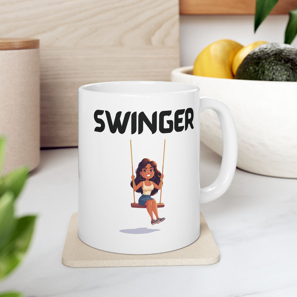 Swinger Funny Mug Cheeky Wordplay Prank Gift Novelty Coffee Cup
