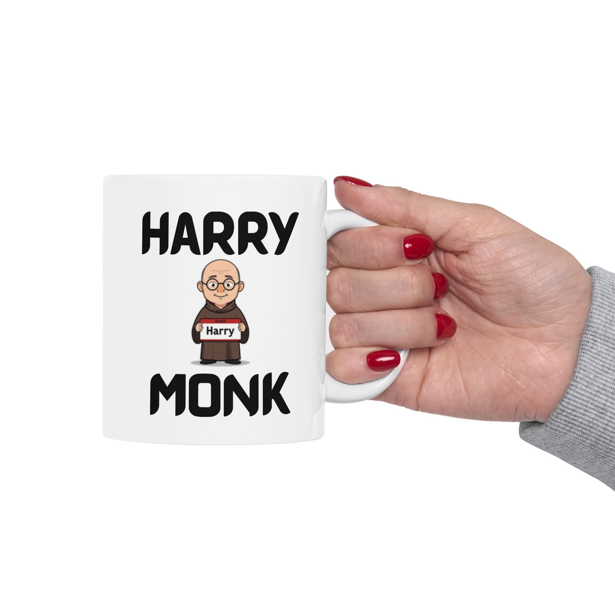 Harry Monk Funny Mug Cheeky Wordplay Prank Gift Novelty Coffee Cup