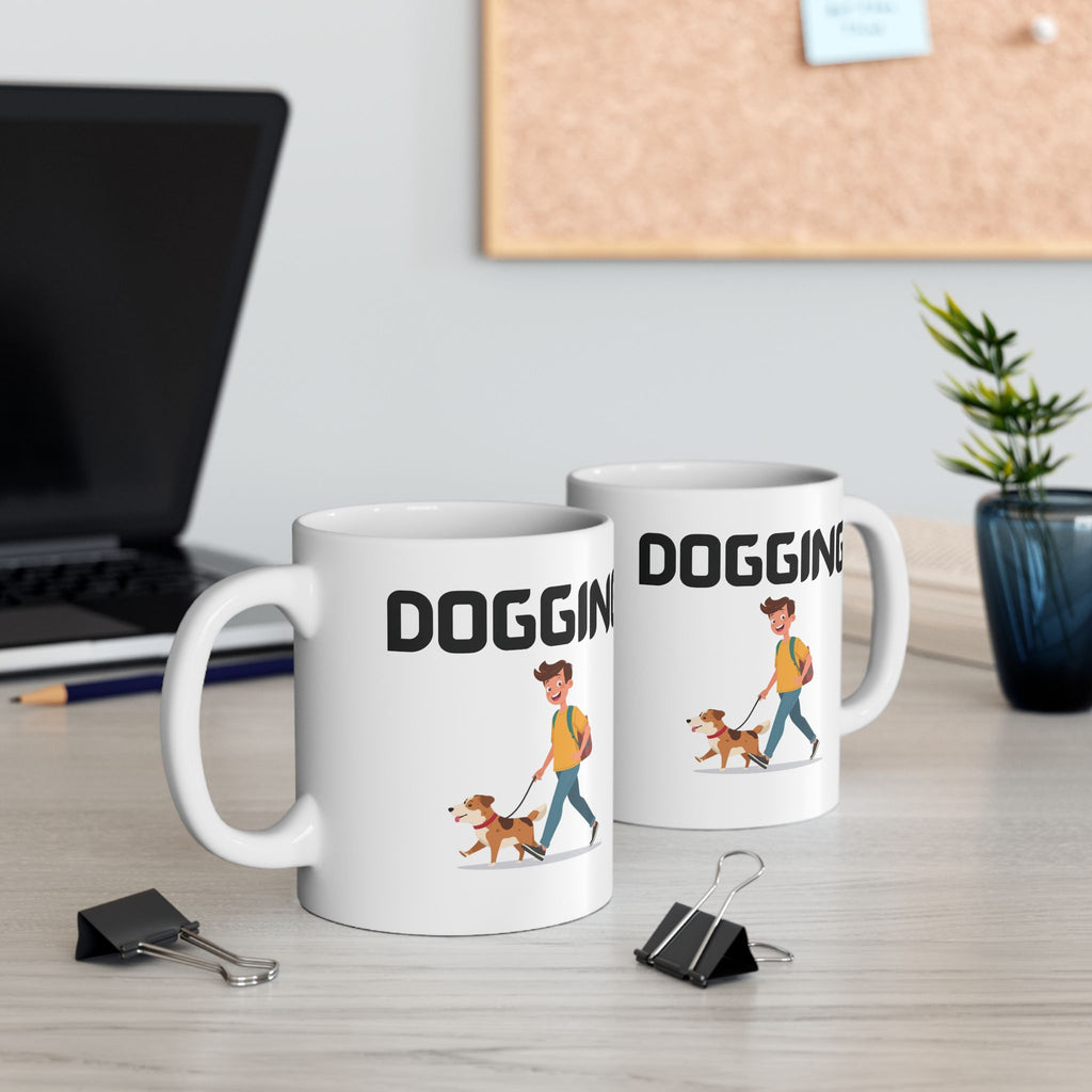 Dogging Funny Mug Cheeky Wordplay Prank Gift Dog Lover Novelty Coffee Cup