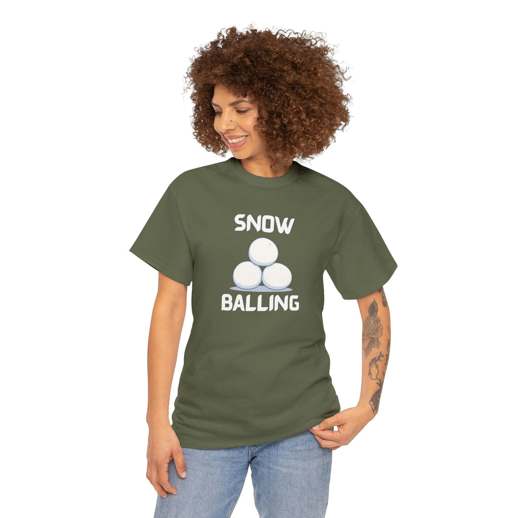 Snow Balling T-Shirt – Funny Novelty Tee with Cheeky Humour
