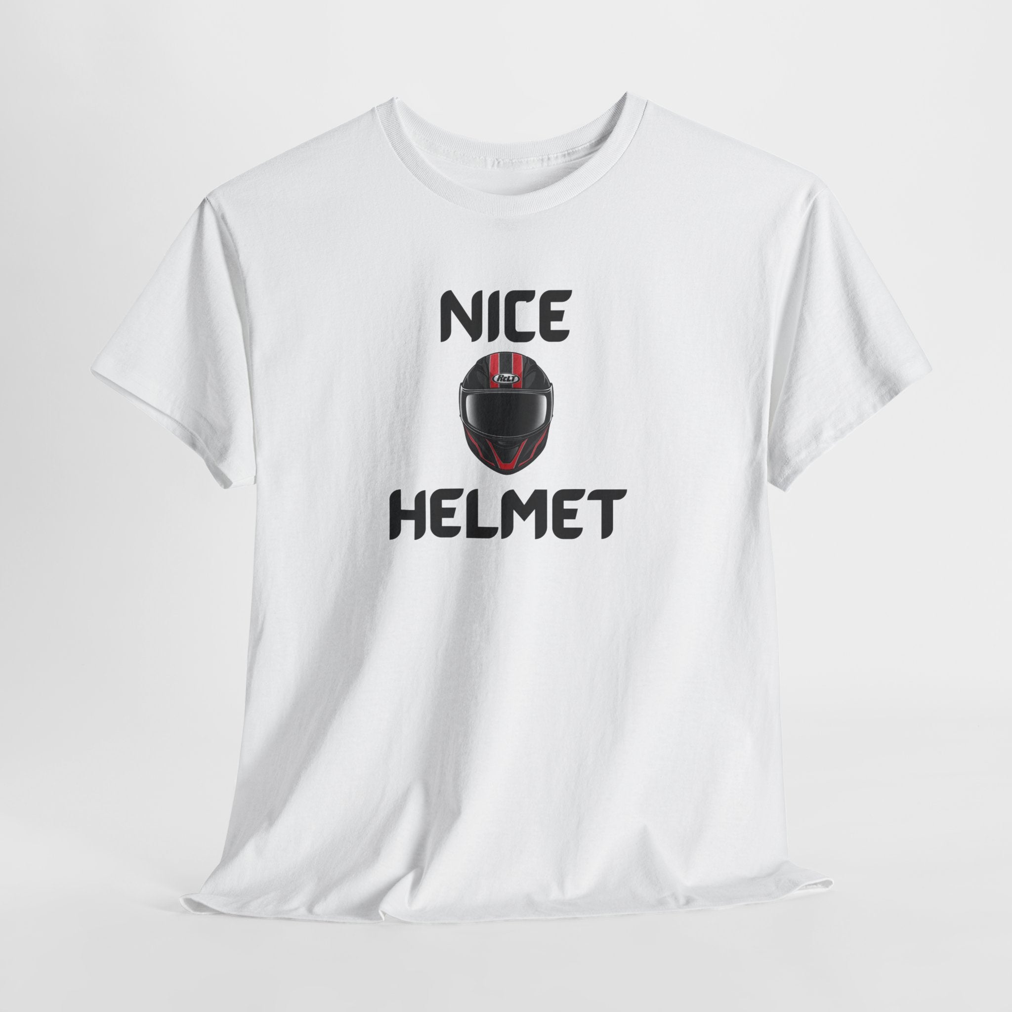 Nice Helmet T-Shirt – Funny Novelty Tee with Cheeky Wordplay