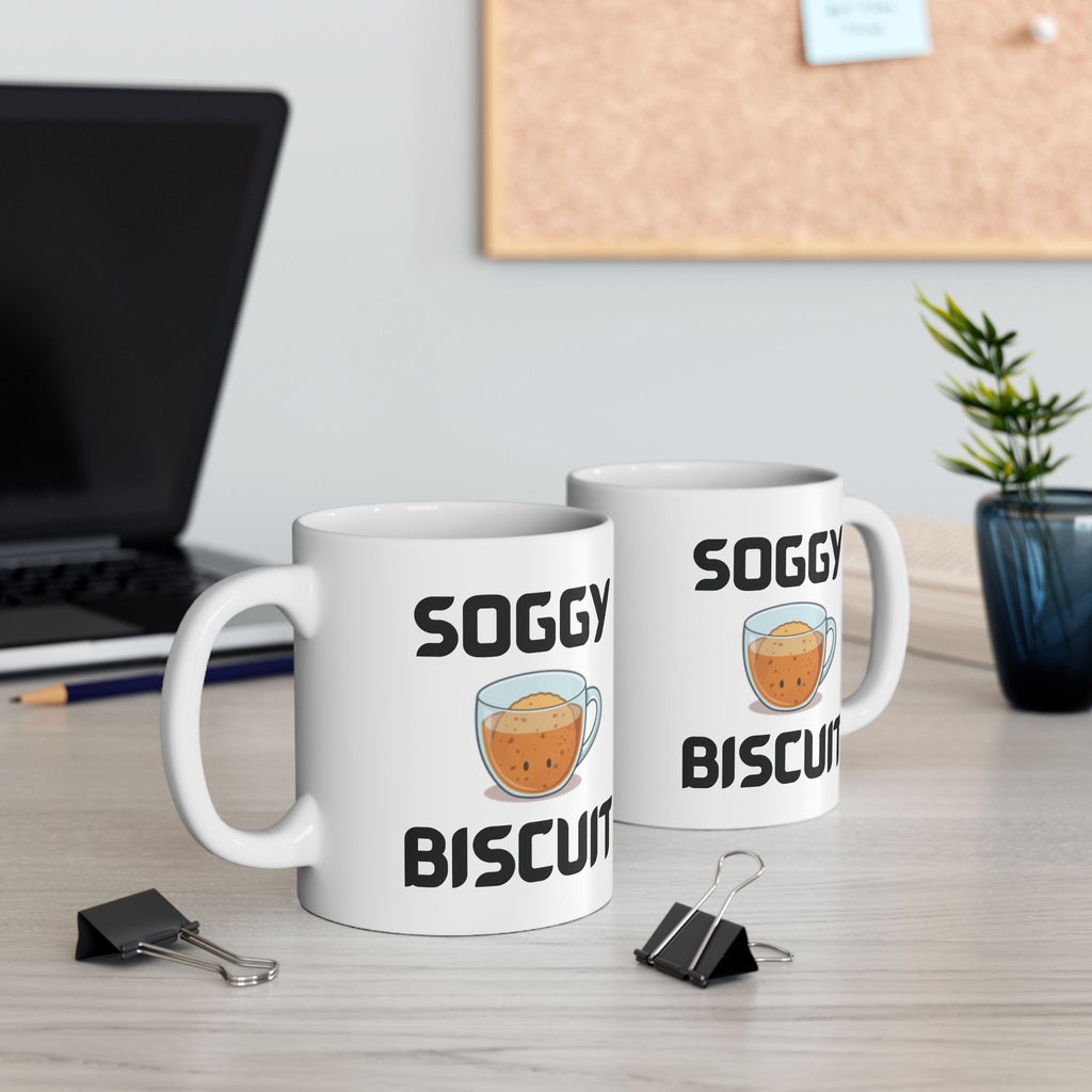 Soggy Biscuit Funny Mug Cheeky Wordplay Prank Gift Novelty Coffee Cup