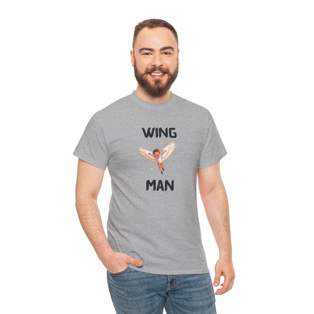 Wing Man T-Shirt – Funny Novelty Tee for Stag Do’s, Prank Gifts & Nights Out