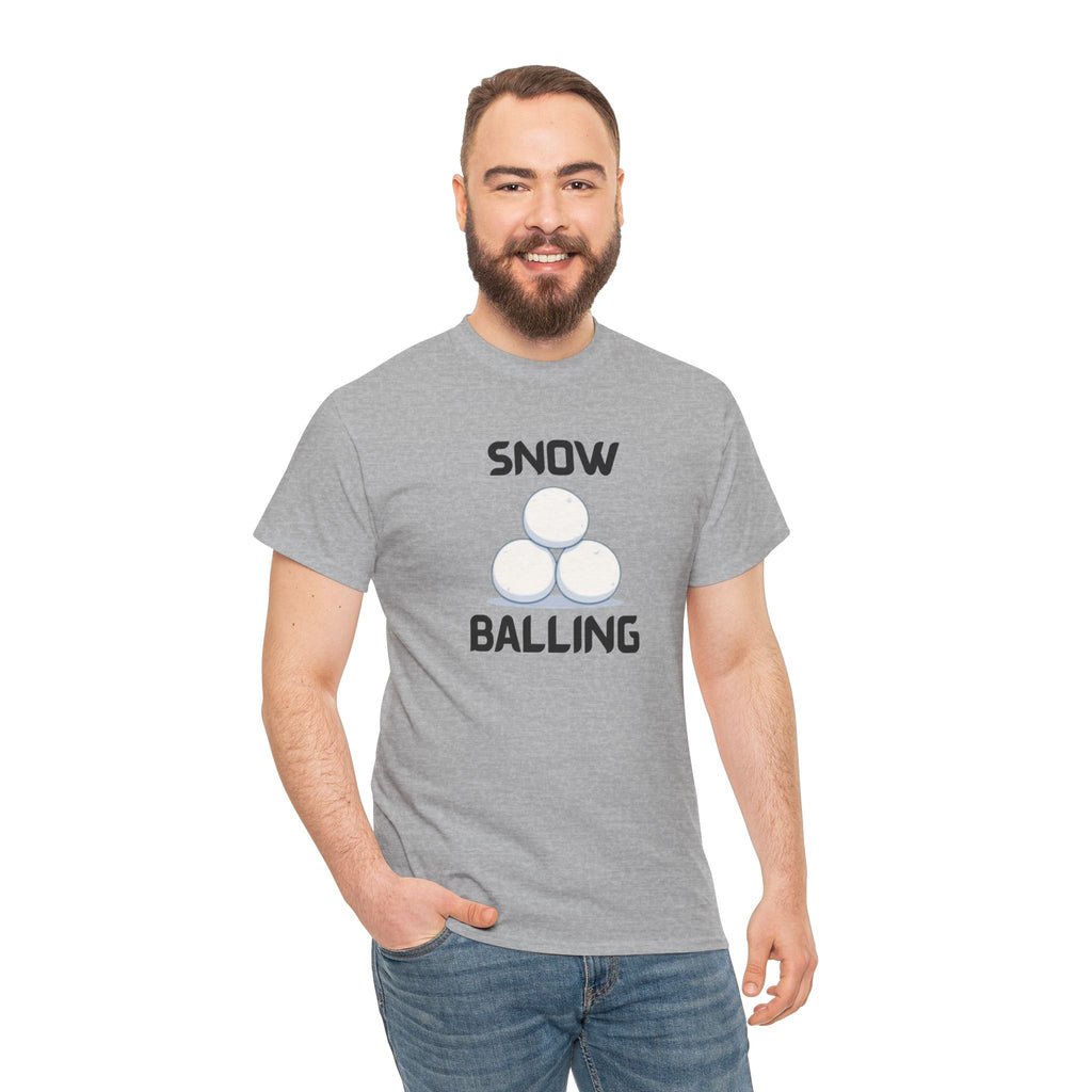 Snow Balling T-Shirt – Funny Novelty Tee with Cheeky Humour