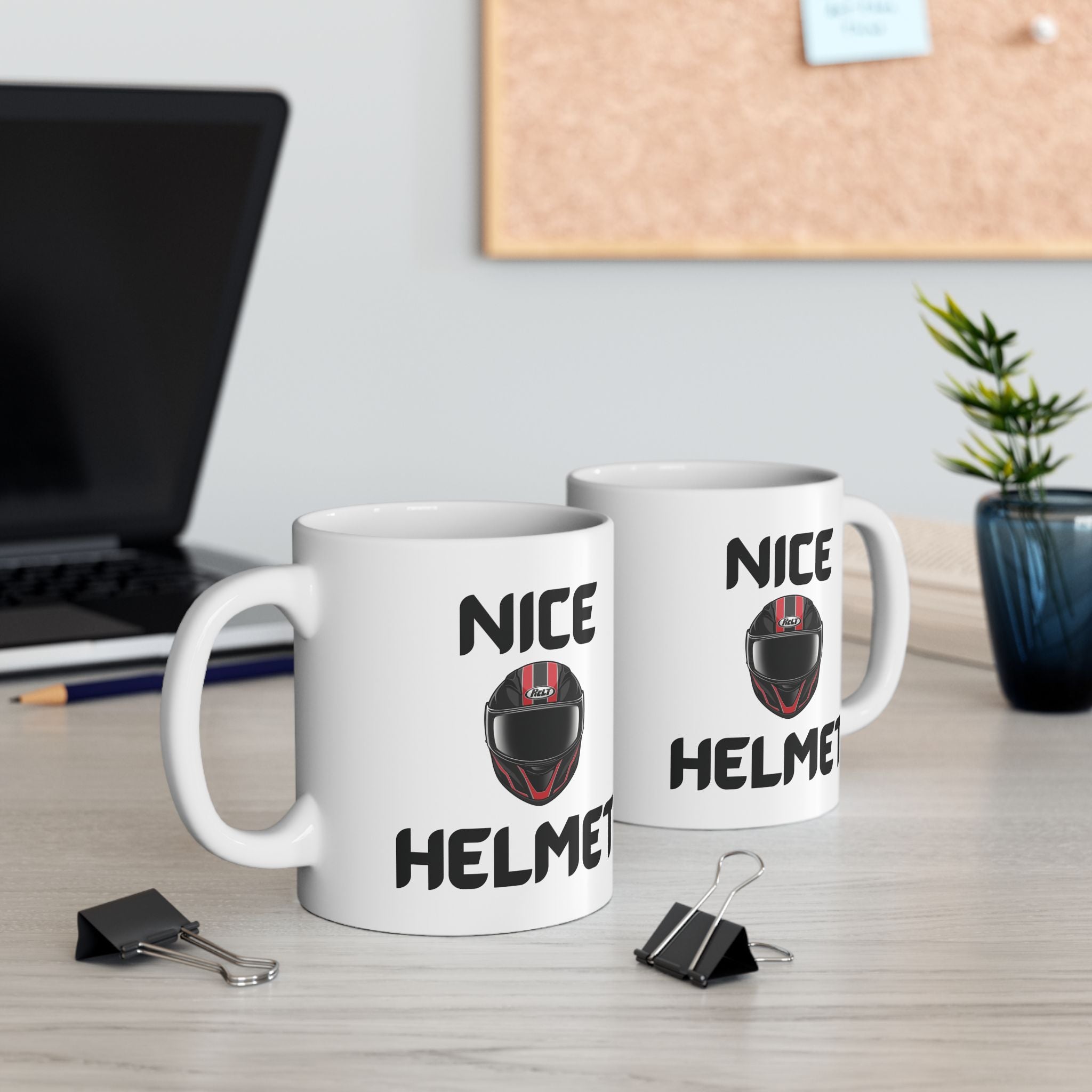 Nice Helmet Funny Mug Cheeky Wordplay Prank Gift Novelty Coffee Cup