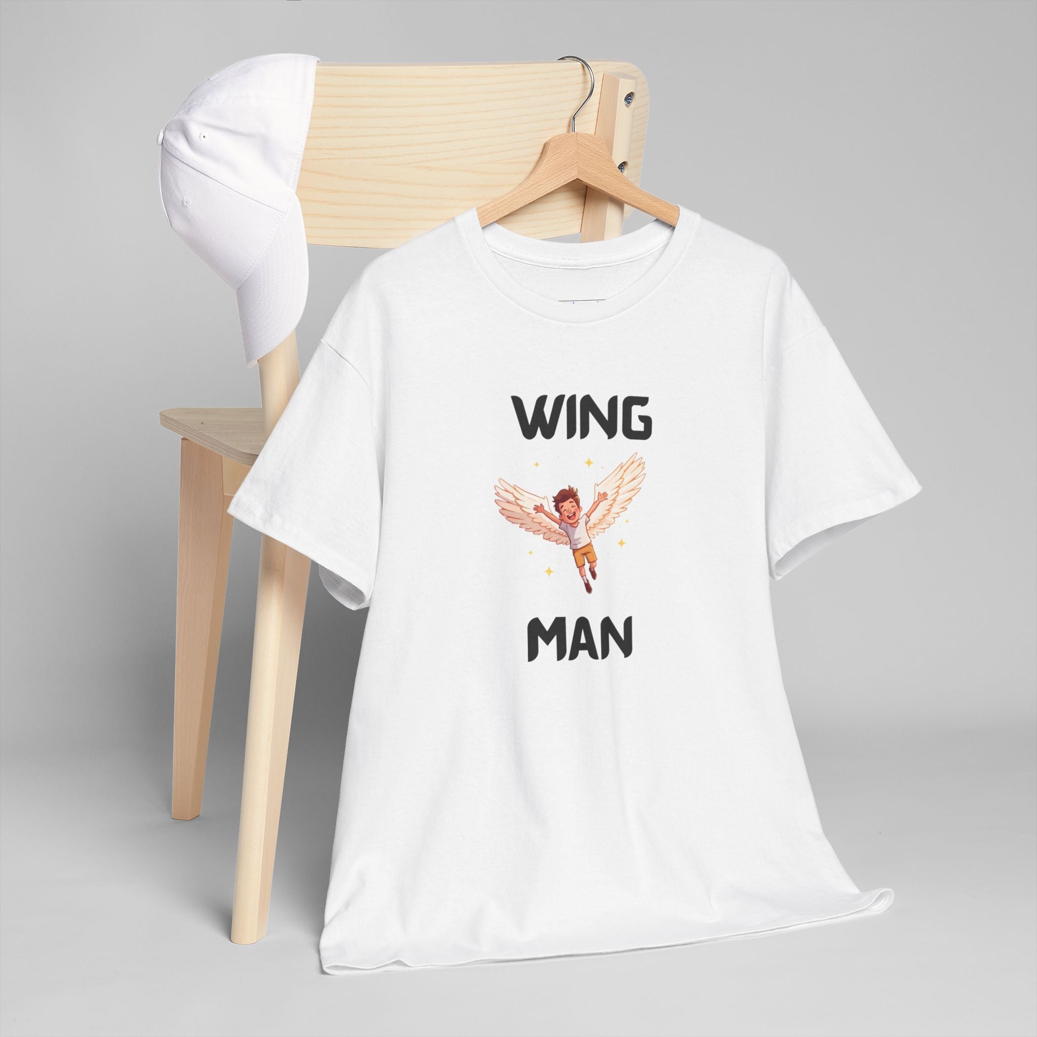 Wing Man T-Shirt – Funny Novelty Tee for Stag Do’s, Prank Gifts & Nights Out