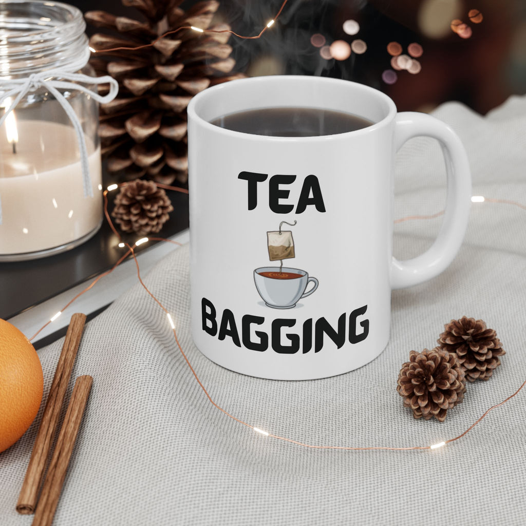 Tea Bagging Funny Mug Cheeky Wordplay Prank Gift Novelty Coffee Cup