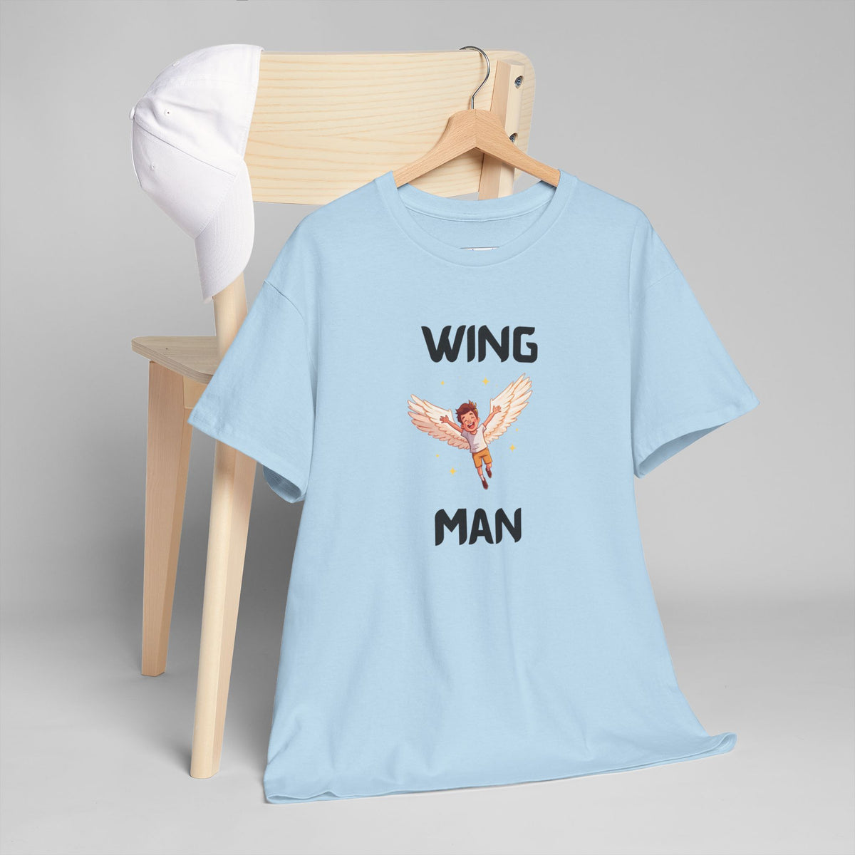 Wing Man T-Shirt – Funny Novelty Tee for Stag Do’s, Prank Gifts & Nights Out