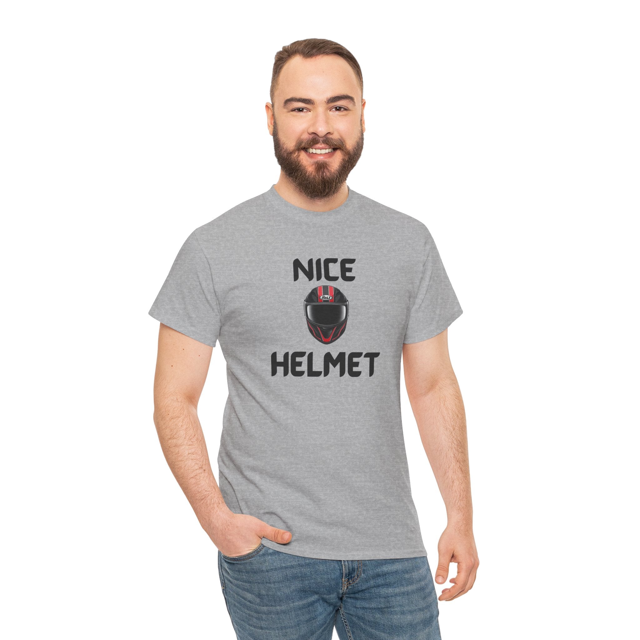 Nice Helmet T-Shirt – Funny Novelty Tee with Cheeky Wordplay