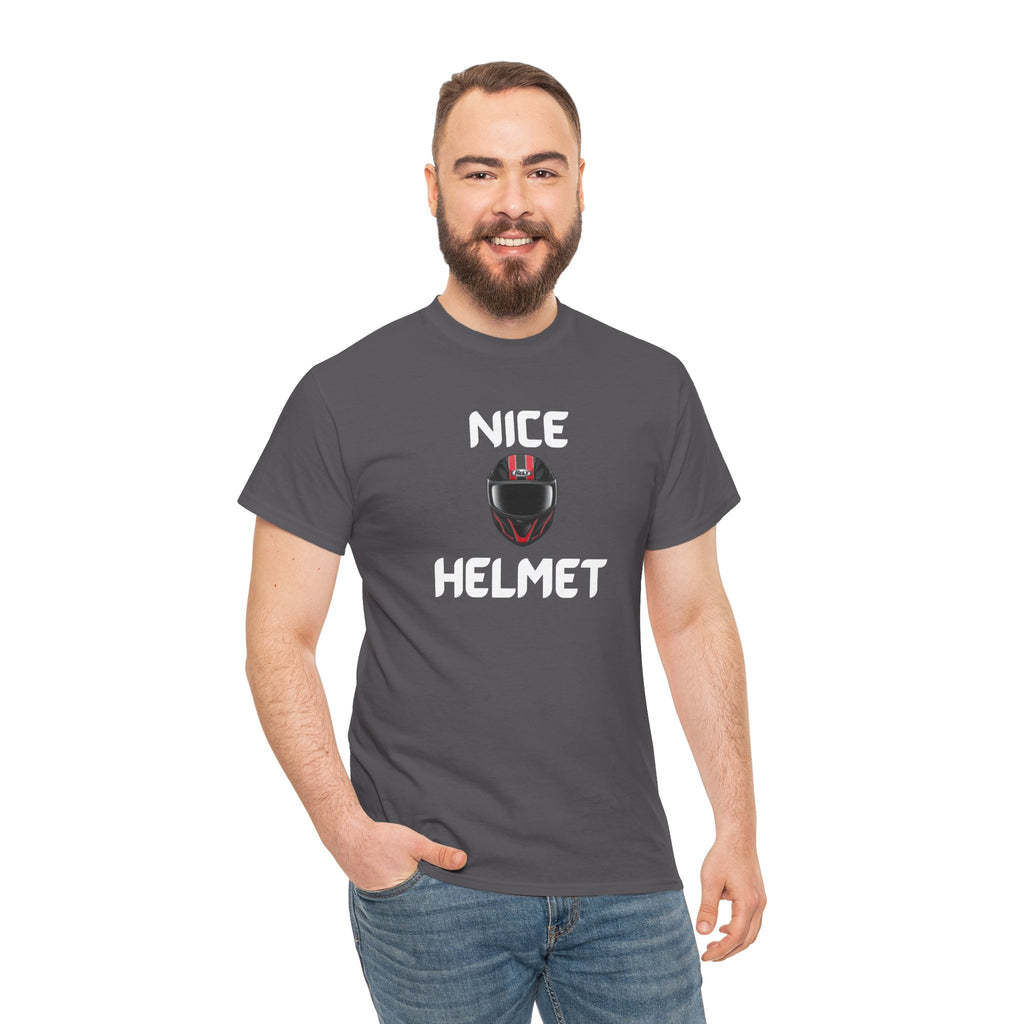 Nice Helmet T-Shirt – Funny Novelty Tee with Cheeky Wordplay