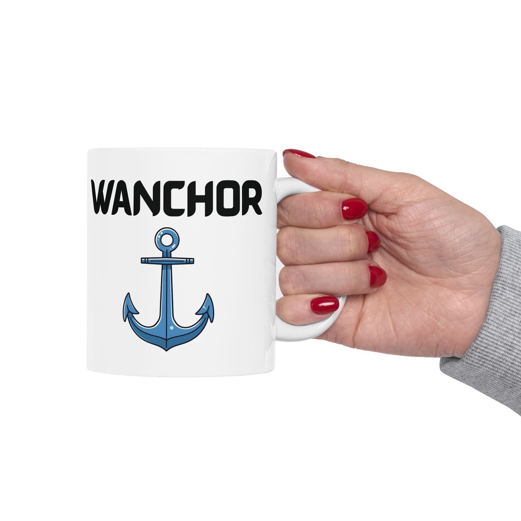 Wanchor Funny Mug Cheeky Slang Wordplay Prank Gift Novelty Coffee Cup