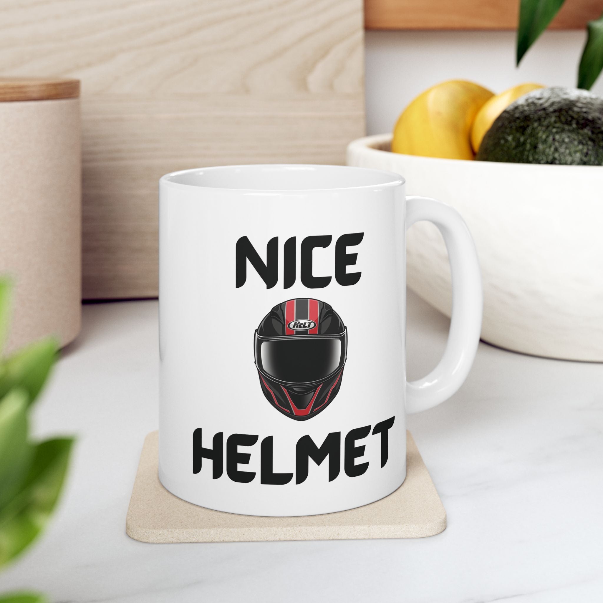 Nice Helmet Funny Mug Cheeky Wordplay Prank Gift Novelty Coffee Cup