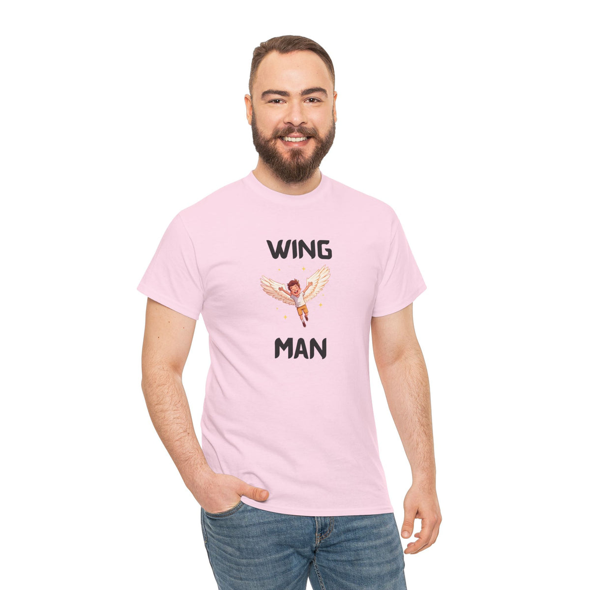 Wing Man T-Shirt – Funny Novelty Tee for Stag Do’s, Prank Gifts & Nights Out