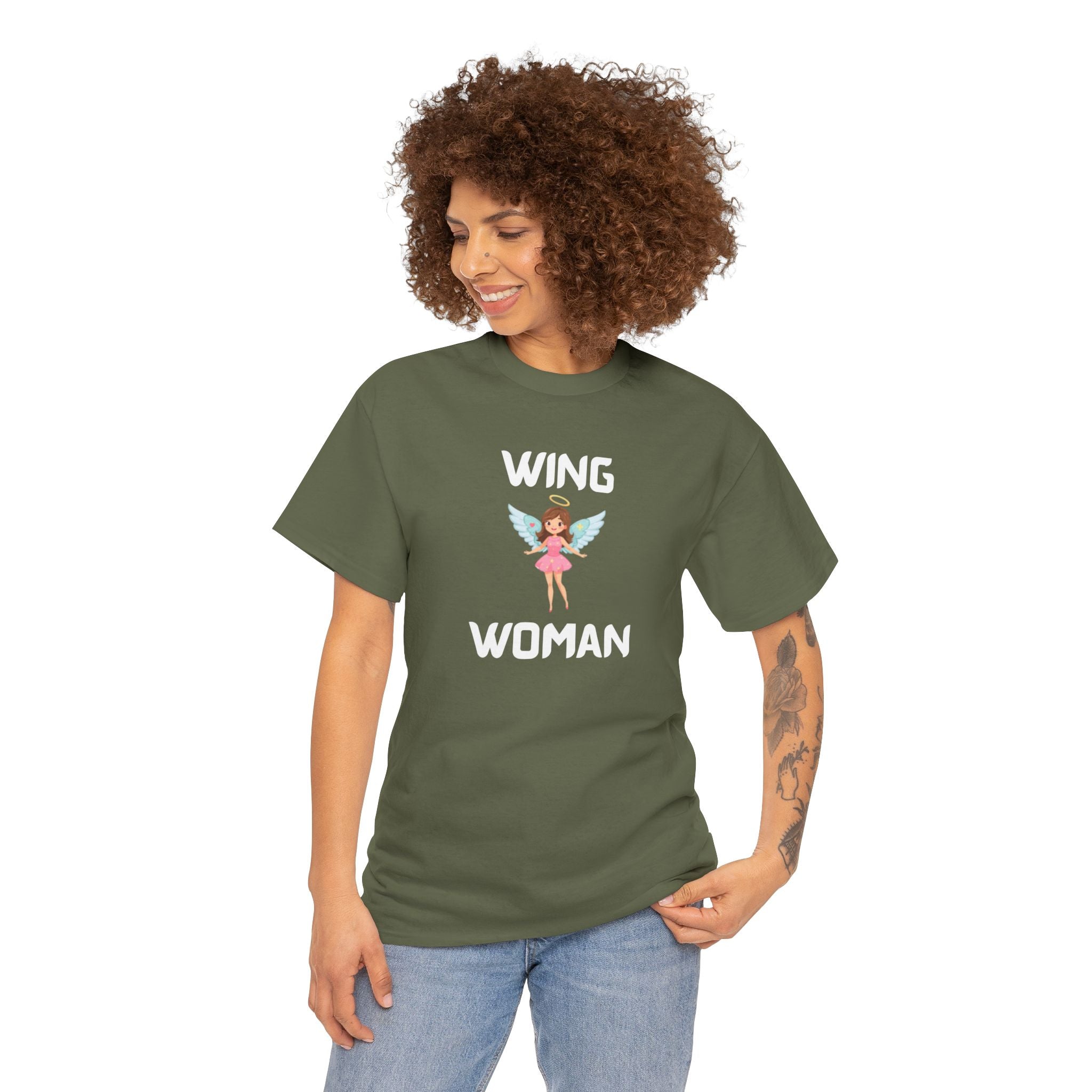 Wing Woman T-Shirt – Funny Novelty Tee for Hen Do’s, Prank Gifts & Nights Out
