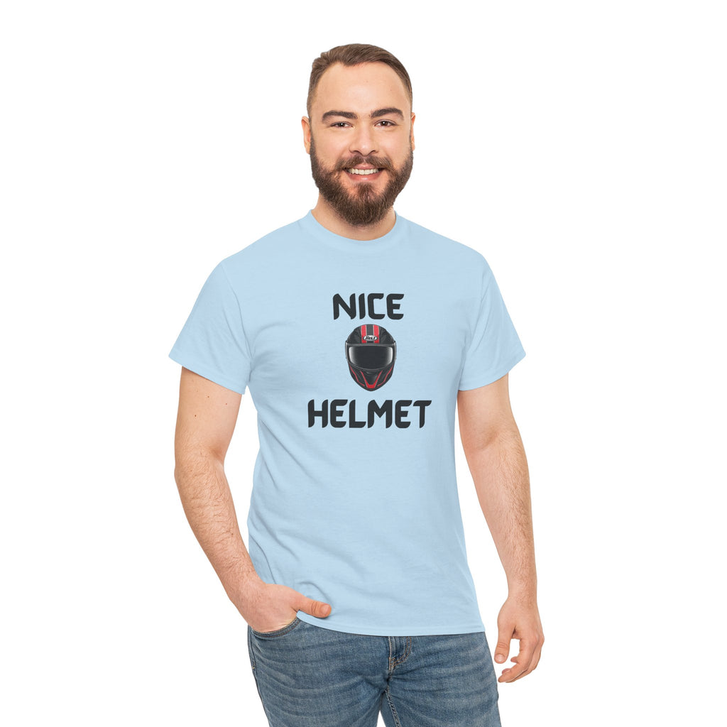 Nice Helmet T-Shirt – Funny Novelty Tee with Cheeky Wordplay