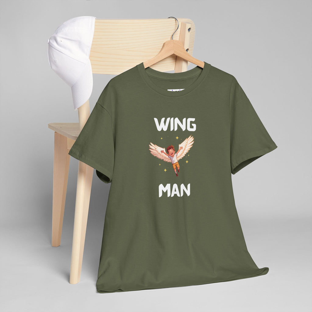 Wing Man T-Shirt – Funny Novelty Tee for Stag Do’s, Prank Gifts & Nights Out