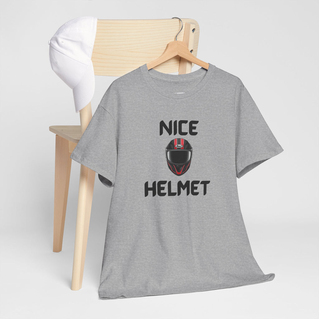 Nice Helmet T-Shirt – Funny Novelty Tee with Cheeky Wordplay