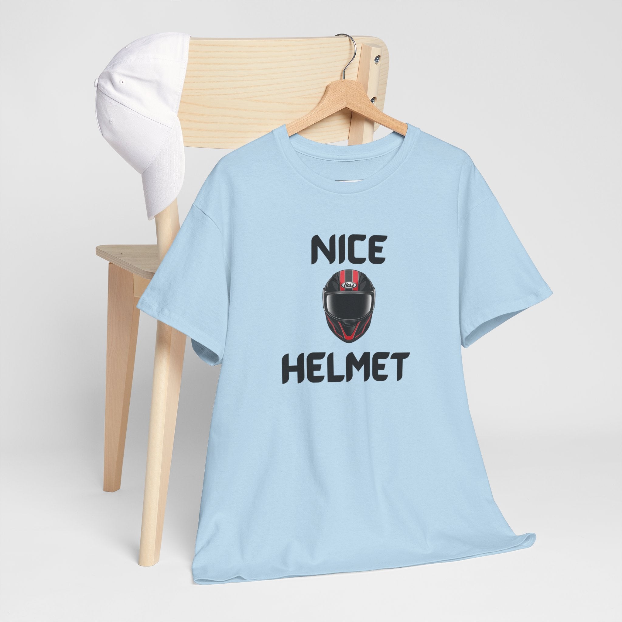 Nice Helmet T-Shirt – Funny Novelty Tee with Cheeky Wordplay