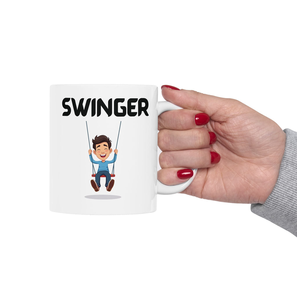 Swinger Funny Mug Cheeky Wordplay Prank Gift Novelty Coffee Cup