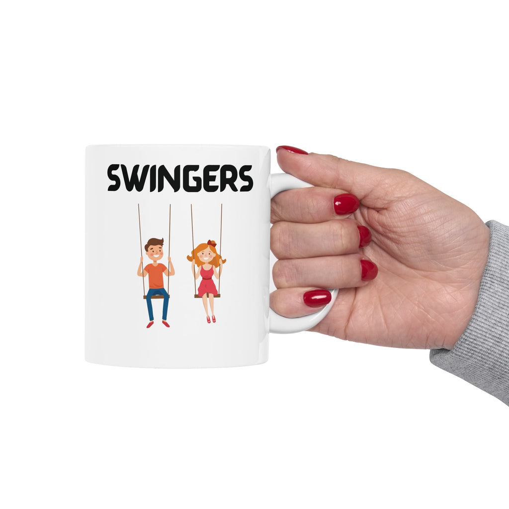 Swingers Funny Mug Cheeky Wordplay Prank Gift Novelty Coffee Cup