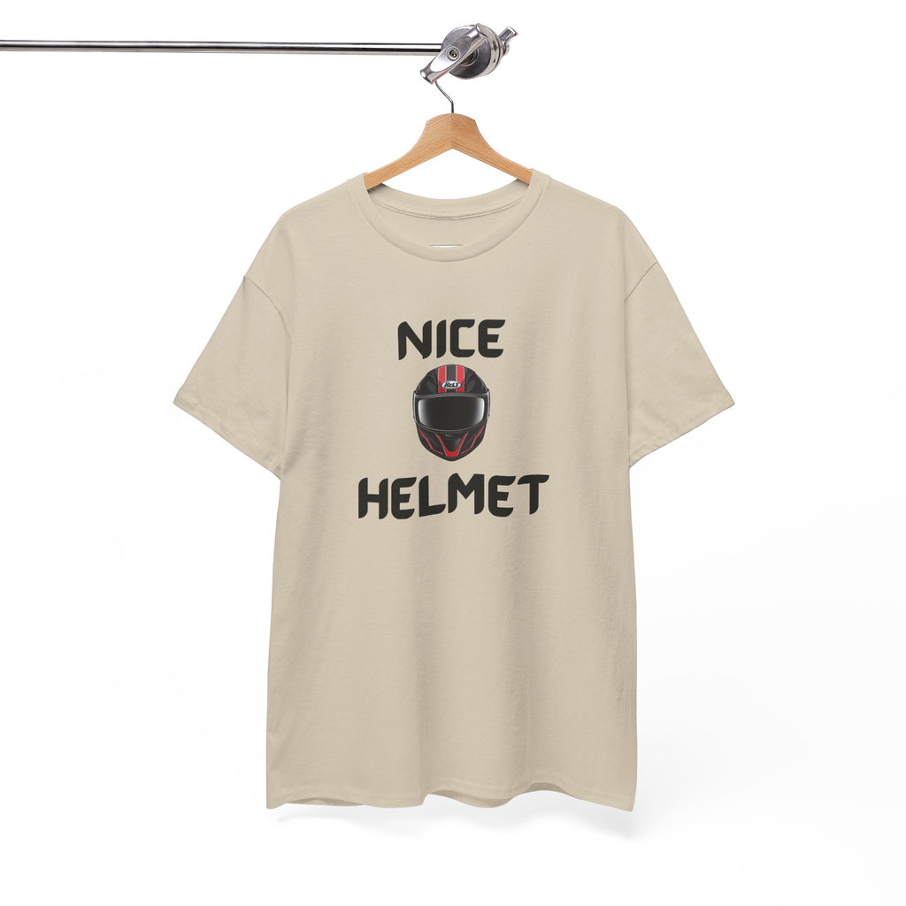 Nice Helmet T-Shirt – Funny Novelty Tee with Cheeky Wordplay