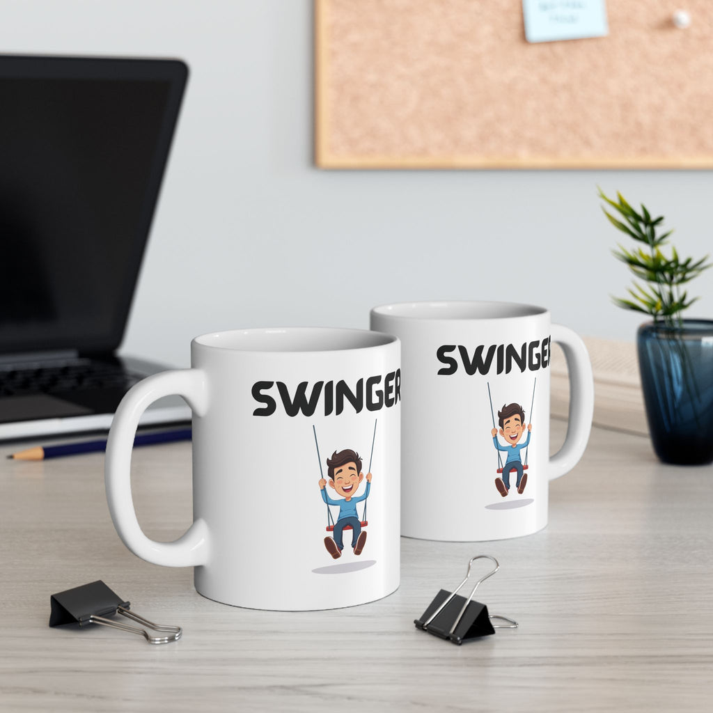 Swinger Funny Mug Cheeky Wordplay Prank Gift Novelty Coffee Cup