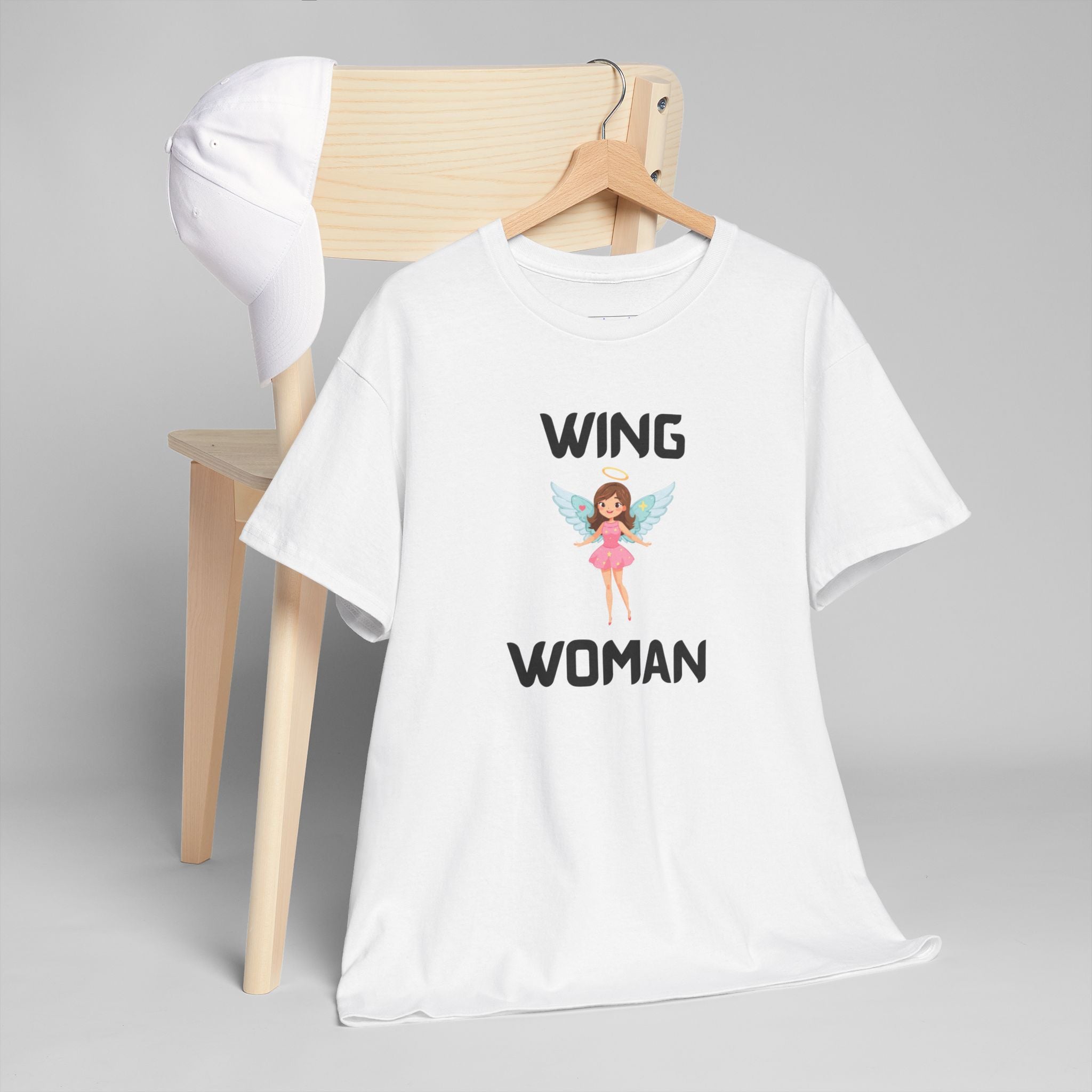 Wing Woman T-Shirt – Funny Novelty Tee for Hen Do’s, Prank Gifts & Nights Out