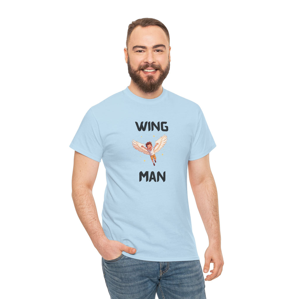 Wing Man T-Shirt – Funny Novelty Tee for Stag Do’s, Prank Gifts & Nights Out