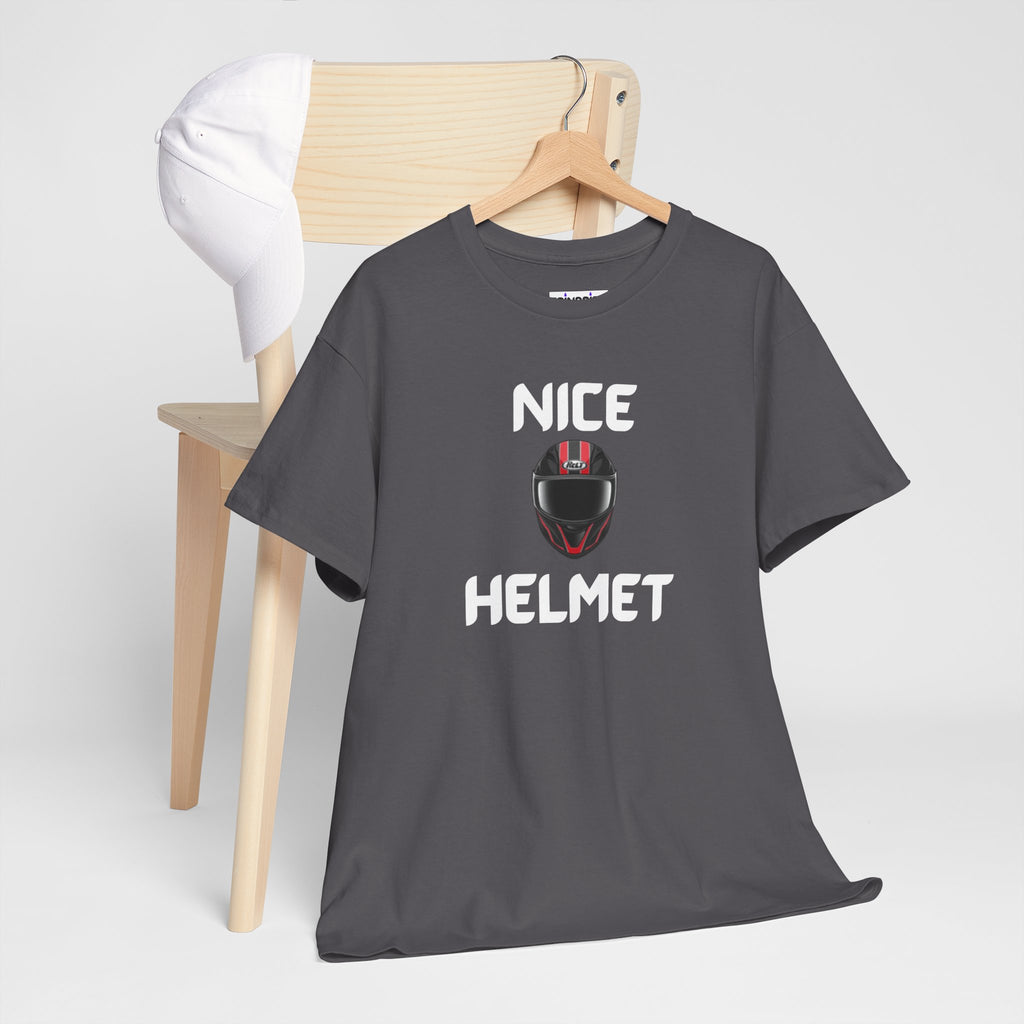 Nice Helmet T-Shirt – Funny Novelty Tee with Cheeky Wordplay