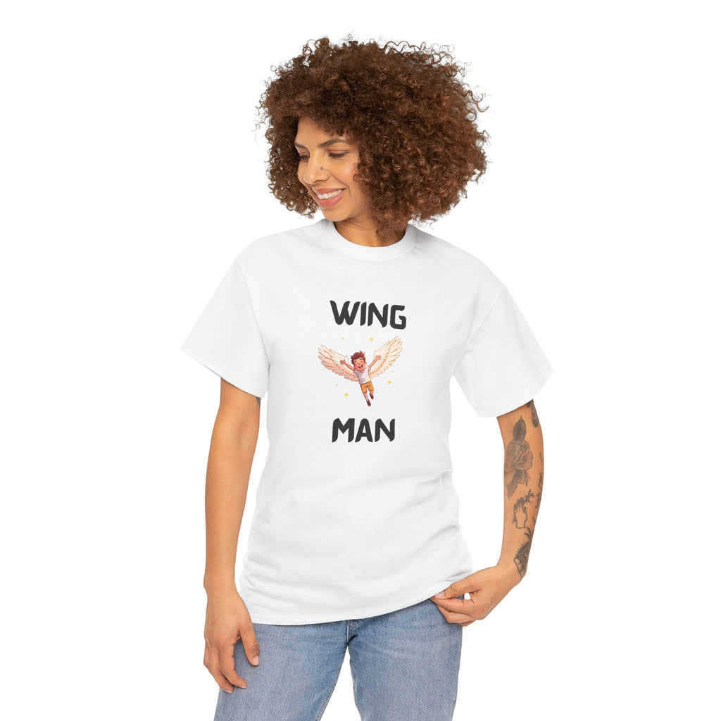 Wing Man T-Shirt – Funny Novelty Tee for Stag Do’s, Prank Gifts & Nights Out
