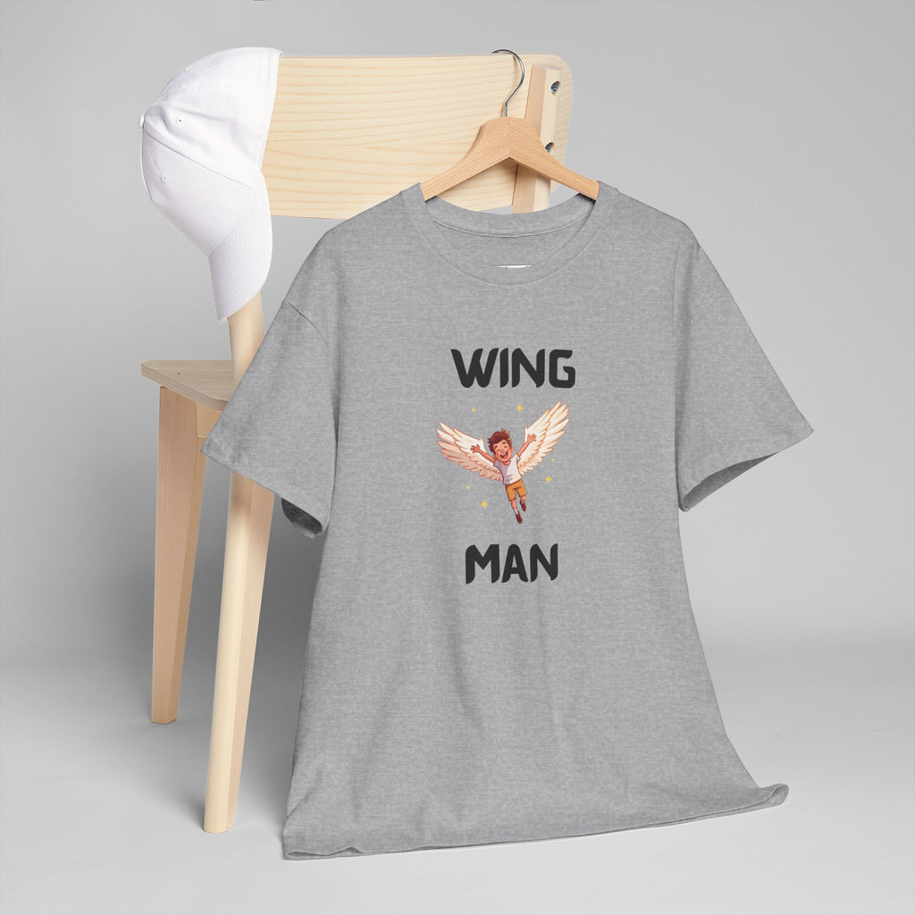 Wing Man T-Shirt – Funny Novelty Tee for Stag Do’s, Prank Gifts & Nights Out