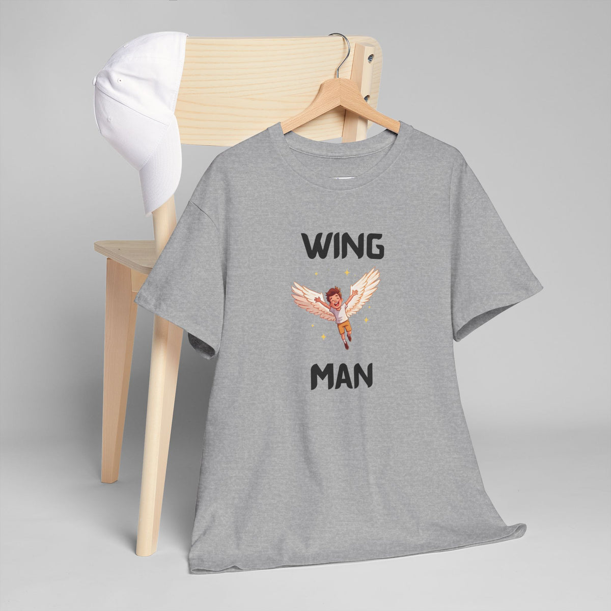 Wing Man T-Shirt – Funny Novelty Tee for Stag Do’s, Prank Gifts & Nights Out